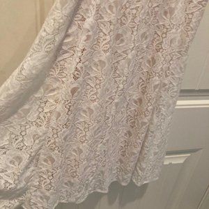 Lace dress, champagne color, short